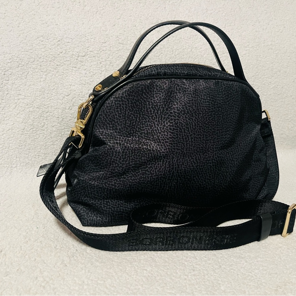Borbonese Redwall Black Crossbody Bag - Picture 15 of 15